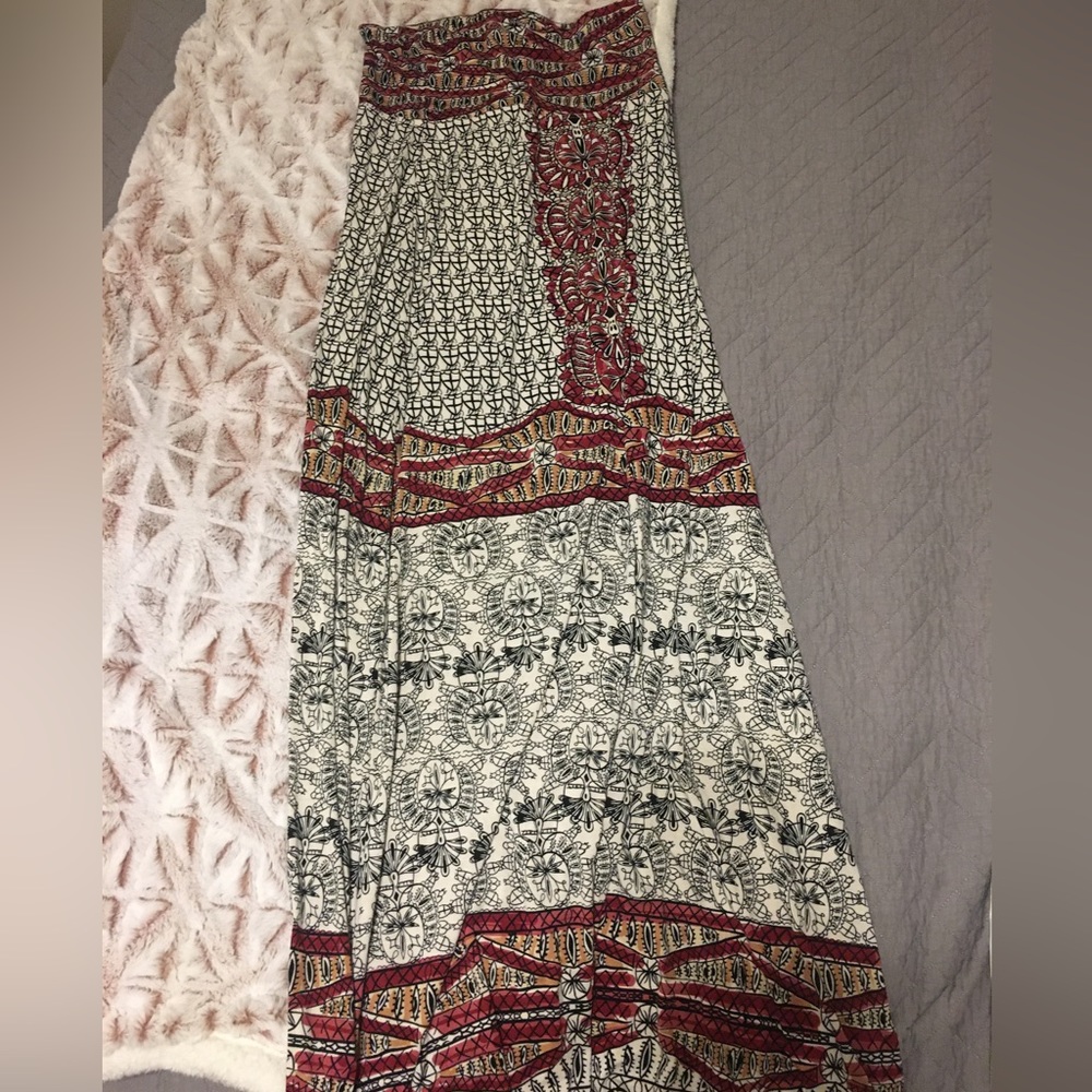 Abstract Maxi Skirt